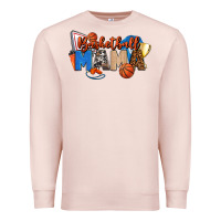 Pale Pink basketball mama Premium Sweatshirt - FaDigitalArtStudio