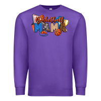 Purple basketball mama Premium Sweatshirt - FaDigitalArtStudio