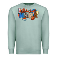 Seafoam basketball mama Premium Sweatshirt - FaDigitalArtStudio