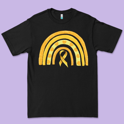 Childhood Cancer Awareness Rainbow Premium Tee Designed By Maliassmallbusiness
