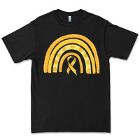 Black childhood cancer awareness rainbow Premium Tee - MaliasSmallBusiness