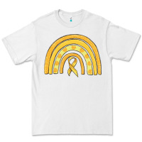 White childhood cancer awareness rainbow Premium Tee - MaliasSmallBusiness