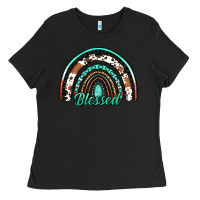 Black blessed western rainbow Ladies Tee - Jasminsmagicworld