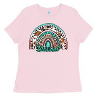 Bubblegum Pink blessed western rainbow Ladies Tee - Jasminsmagicworld