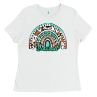 White blessed western rainbow Ladies Tee - Jasminsmagicworld