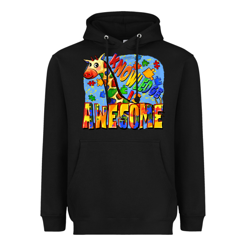 Knowledge Is Awesome Autism Giraffe Heavyweight Hoodie by FaDigitalArtStudio | Teevron