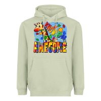 Matcha Knowledge is awesome Autism giraffe Heavyweight Hoodie - FaDigitalArtStudio
