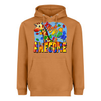 Meerkat Knowledge is awesome Autism giraffe Heavyweight Hoodie - FaDigitalArtStudio