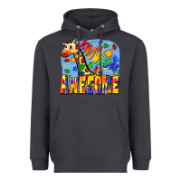 Smoke Knowledge is awesome Autism giraffe Heavyweight Hoodie - FaDigitalArtStudio