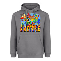 Storm Knowledge is awesome Autism giraffe Heavyweight Hoodie - FaDigitalArtStudio