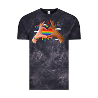 Cloud Black lgbtq pride hands Vintage Tee - LillyAllenDesigns