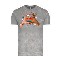 Cloud Rock lgbtq pride hands Vintage Tee - LillyAllenDesigns