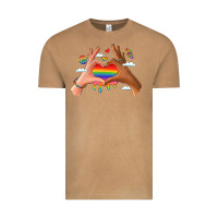 Vintage Camel lgbtq pride hands Vintage Tee - LillyAllenDesigns