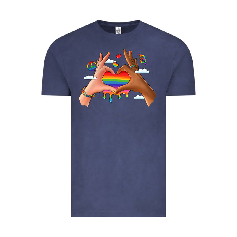 Lgbtq Pride Hands Vintage Tee by LillyAllenDesigns | Teevron
