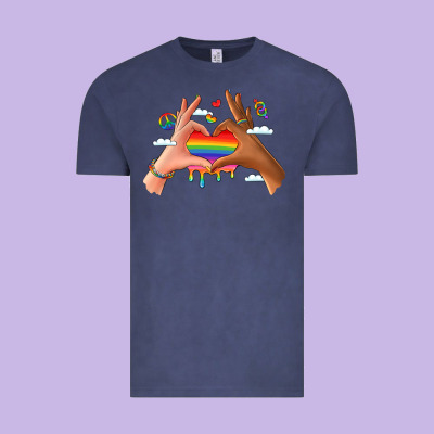 Lgbtq Pride Hands Vintage Tee Designed By Lillyallendesigns