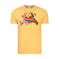 Vintage Mustard lgbtq pride hands Vintage Tee - LillyAllenDesigns