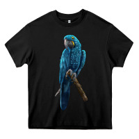 Black Hyacinth Macaw Heavy Core Tee - LillyAllenDesigns