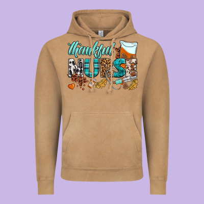 Thankful Nurse Vintage Hoodie Designed By Bundleandbundleshop