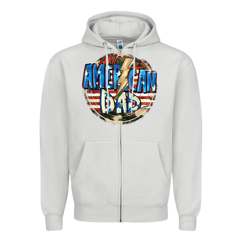 All American Dad 4th Of July Zipper Hoodie by CowGirlArtShop | Teevron