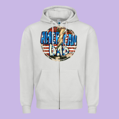 All American Dad 4th Of July Zipper Hoodie Designed By Cowgirlartshop
