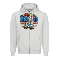 Dove Grey All american dad 4th of july Zipper Hoodie - CowGirlArtShop
