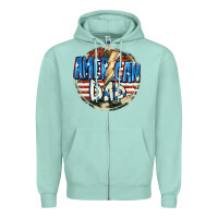 Seafoam All american dad 4th of july Zipper Hoodie - CowGirlArtShop