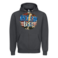 Smoke All american dad 4th of july Zipper Hoodie - CowGirlArtShop
