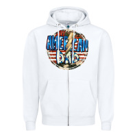 White All american dad 4th of july Zipper Hoodie - CowGirlArtShop