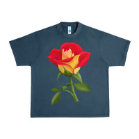 Midnight Navy Ketchup And Mustard Rose Urban Heavy Tee - LillyAllenDesigns
