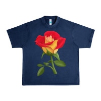Navy Ketchup And Mustard Rose Urban Heavy Tee - LillyAllenDesigns
