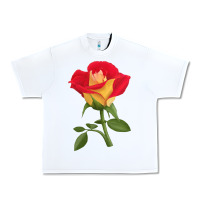 White Ketchup And Mustard Rose Urban Heavy Tee - LillyAllenDesigns