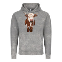 Cloud Rock hereford cow Vintage Hoodie - RanaPortraitStore