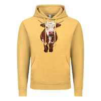 Vintage Mustard hereford cow Vintage Hoodie - RanaPortraitStore
