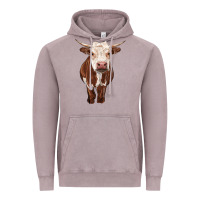 Vintage Zinc hereford cow Vintage Hoodie - RanaPortraitStore