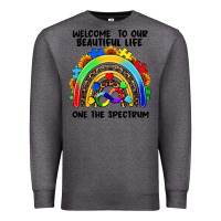 Charcoal Heather Autism rainbow Premium Sweatshirt - FaDigitalArtStudio