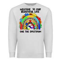Dove Grey Autism rainbow Premium Sweatshirt - FaDigitalArtStudio