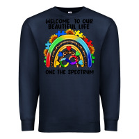 Navy Autism rainbow Premium Sweatshirt - FaDigitalArtStudio