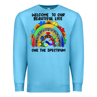 Ocean Blue Autism rainbow Premium Sweatshirt - FaDigitalArtStudio