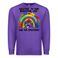 Purple Autism rainbow Premium Sweatshirt - FaDigitalArtStudio