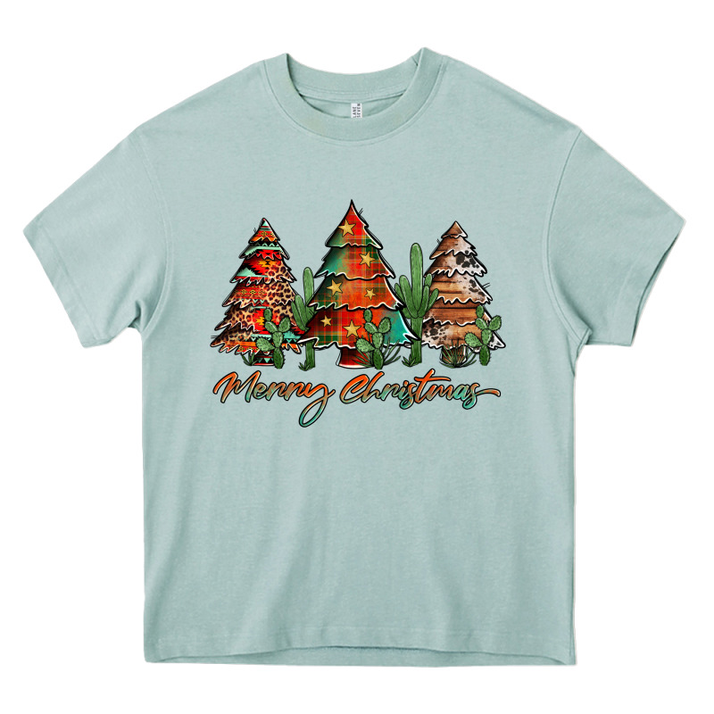Western Christmas Trees Merry Christmas Heavy Core Tee by Jasminsmagicworld | Teevron