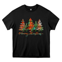 Black western christmas trees merry christmas Heavy Core Tee - Jasminsmagicworld