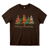 Chocolate Brown western christmas trees merry christmas Heavy Core Tee - Jasminsmagicworld