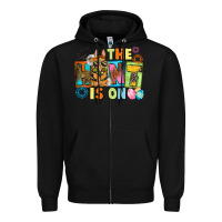 Black The hunt is on Easter Day Zipper Hoodie - CowGirlArtShop