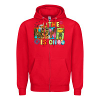 Red The hunt is on Easter Day Zipper Hoodie - CowGirlArtShop