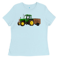 Baby Blue farm tractor Ladies Tee - RanaPortraitStore