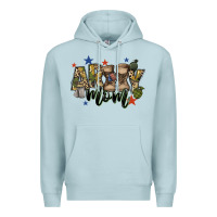Blue Mist army mom Premium Hoodie - FaDigitalArtStudio