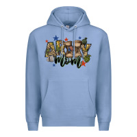 Colony Blue army mom Premium Hoodie - FaDigitalArtStudio