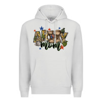 Dove Grey army mom Premium Hoodie - FaDigitalArtStudio