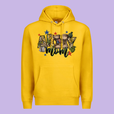 Army Mom Premium Hoodie Designed By Fadigitalartstudio