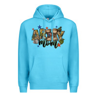 Ocean Blue army mom Premium Hoodie - FaDigitalArtStudio